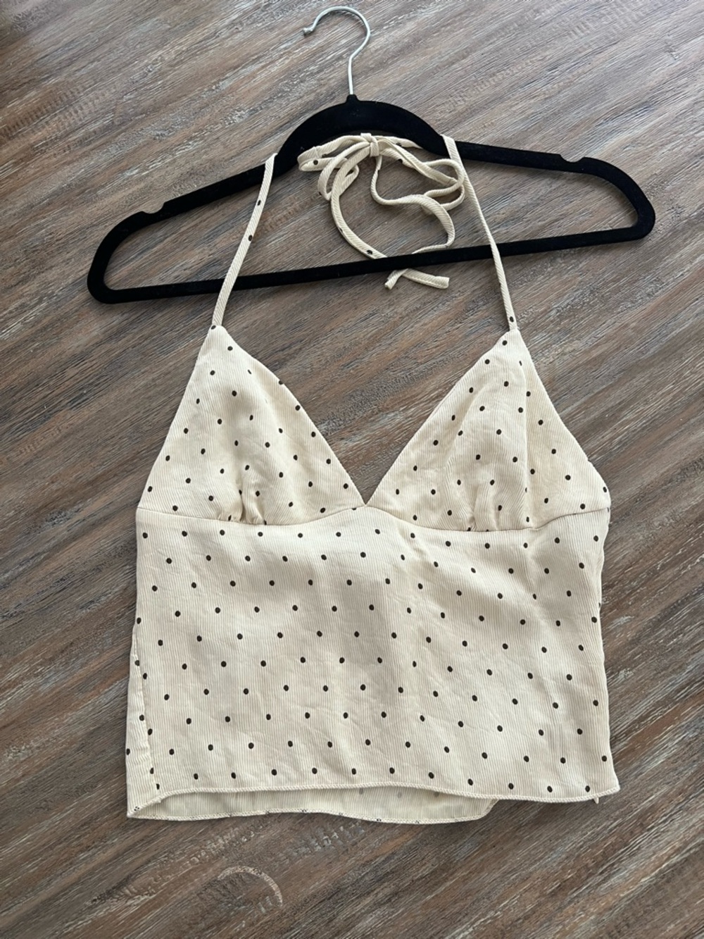 Luna B - polka dot halter tank - M